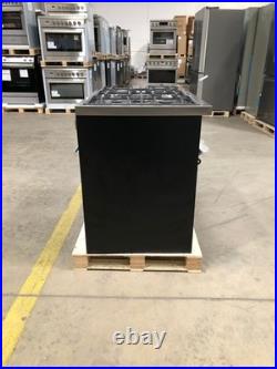 36 in. Gas Range, 5 Burners, Matte Black (OPEN BOX, COSMETIC IMPERFECTIONS)