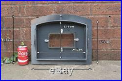 37.3 x 31.5 cm cast iron fire door clay bread oven doors pizza stove smoke house