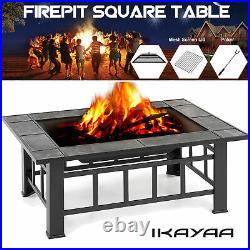 37 iKayaa Backyard Fire Pit Heate Wood Burning Patio Deck Stove Fireplace G4V2