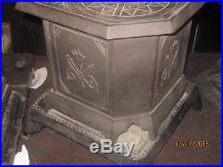 3 Antique Heater Stoves Cast Iron Fireplace Parlor Kerosene