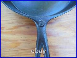 3 Vintage Embossed Number Handles Cast Iron Skillets Pans #7, #8, & #9