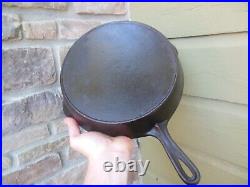 3 Vintage Embossed Number Handles Cast Iron Skillets Pans #7, #8, & #9