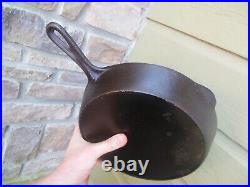 3 Vintage Embossed Number Handles Cast Iron Skillets Pans #7, #8, & #9
