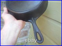 3 Vintage Embossed Number Handles Cast Iron Skillets Pans #7, #8, & #9
