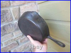 3 Vintage Embossed Number Handles Cast Iron Skillets Pans #7, #8, & #9