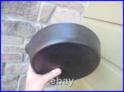 3 Vintage Embossed Number Handles Cast Iron Skillets Pans #7, #8, & #9
