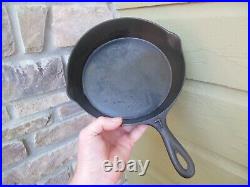 3 Vintage Embossed Number Handles Cast Iron Skillets Pans #7, #8, & #9