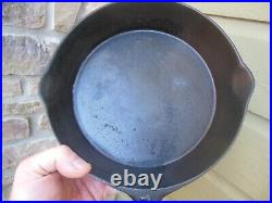 3 Vintage Embossed Number Handles Cast Iron Skillets Pans #7, #8, & #9