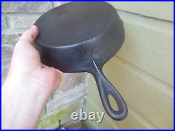 3 Vintage Embossed Number Handles Cast Iron Skillets Pans #7, #8, & #9