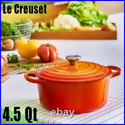 4.5 QT Le Creuset Enameled Cast Iron Signature Round Dutch Oven Brand New in Box