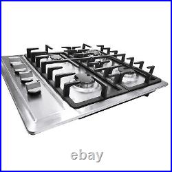 4-Burner Built-in GAS Stove Propane Natural GAS LPG Countertop Gas Stove Cooktop