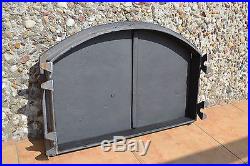 535 x 358mm +Thermometer Cast iron fire door clay / bread oven / pizza stove