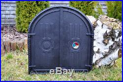 56,5 x 61 Cast iron fire door clay / bread oven / pizza stove smoke house DZ063