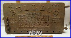 ANTIQUE 1921 TIDEWATER Engr. No. 224 CAST IRON 19¼x10 BULLDOG STOVE DOOR