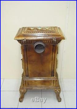 ANTIQUE COOK OVEN STOVE FIREWOOD CAST IRON & PORCELAIN FRANCE FRENCH EARLY XX Th