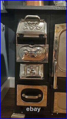 ANTIQUE Great Majestic Wood Burning cook stove cook Top #8045 Cast Iron Chrome