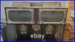 ANTIQUE Great Majestic Wood Burning cook stove cook Top #8045 Cast Iron Chrome