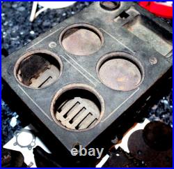ANTIQUE LIBERTY SALESMAN SAMPLE CAST IRON MINIATURE/TOY STOVE WithACCESSORIES