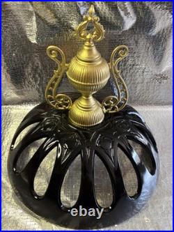 ANTIQUE PARLOR STOVE TOP CAST IRON #419 WithDecorative FINIAL, over 100 Yrs Old