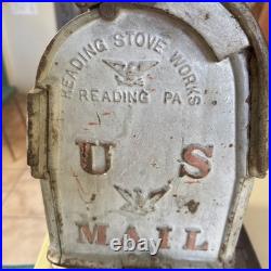 ANTIQUE READING STOVE WORKS USPS Cast Iron Post Office Mail Box 1894 Patent ANTIQUE READING STOVE WORKS USPS Cast Iron Post Office Mail Box 1894 Patent