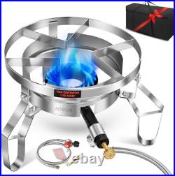 AOISON 200,000 BTU Propane Burner, Stainless Steel Outdoor Camping Stove