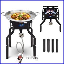 ARC 200,000BTU Propane Burner Camp Stove Removable Legs, Mexican Comal Pan