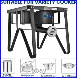 ARC 41qt Cast Iron Mexican Cazo Para Carnitas With 200,000 BTU Propane Stove