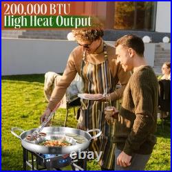 ARC Propane Burner, 200,000 BTU Propane Stove and Mexican Comal Griddle Pan