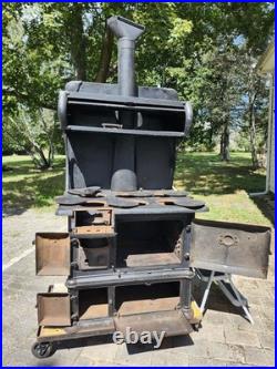 Abram Cox Stove Co Novelty Kitchener Antique Cast Iron Cook Stove