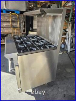 American Range AR-6 36 6 Burner Gas Range Oven Natural Gas Tested Live Pictures