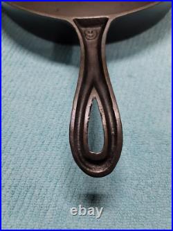 Antique 1800's Gate Mark #9 Single Pour Fancy Handle Cast Iron Skillet RESTORED