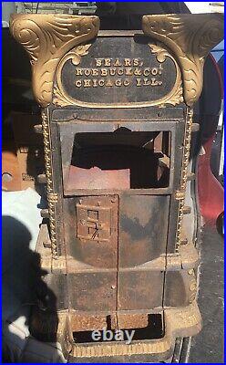 Antique 1800's SEARS cast iron parlor stove for repair or restoration