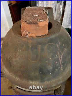 Antique 1800s P. U. C. Cast Iron Pot Belly Stove Old Kentucky Cabin Find