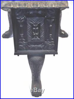 Antique 1880 S. H. Ransom #2 Wood Burning Cast Iron Box Stove/claw Feet/chimney