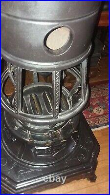 Antique 1880s kerosene 4 burner cast iron parlor stove / heater