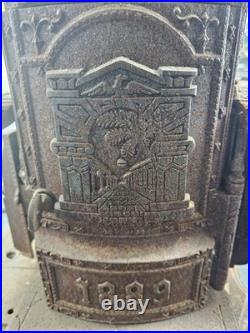 Antique 1889 Cast Iron Parlor Stove Brand Stove Co. Milwaukee Grace Model