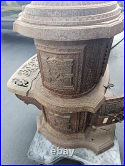 Antique 1889 Cast Iron Parlor Stove Brand Stove Co. Milwaukee Grace Model
