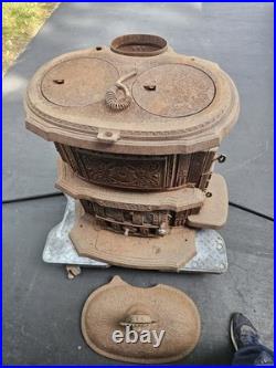 Antique 1889 Cast Iron Parlor Stove Brand Stove Co. Milwaukee Grace Model