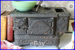 Antique 1890 Cast Iron Replica Toy Stove, Eclipse Salesman Sample Victorian Oven
