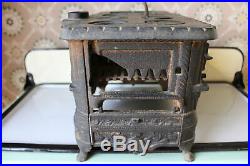 Antique 1890 Cast Iron Replica Toy Stove, Eclipse Salesman Sample Victorian Oven