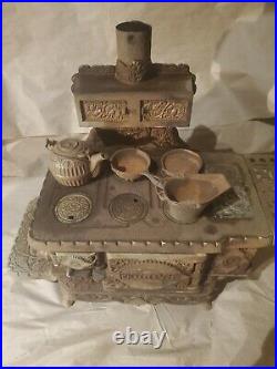 Antique 1895 Cast Iron Stove Eclipse Salesman Sample Victorian Oven LARGE RARE