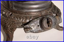 Antique 1897 Wood Stove Umpire Estate C Cast Iron Upright Hamilton F. L. Kahn