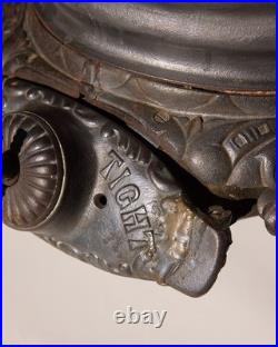 Antique 1897 Wood Stove Umpire Estate C Cast Iron Upright Hamilton F. L. Kahn