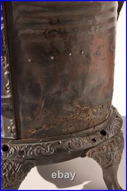 Antique 1897 Wood Stove Umpire Estate C Cast Iron Upright Hamilton F. L. Kahn