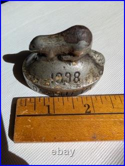 Antique 1898 Danville PA Stove Co Cast Iron Beaver Paperweight