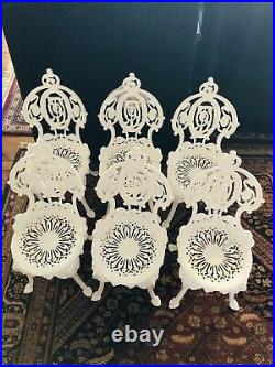 Antique 1900's Very Ornate Victorian Cast Garden Chairs By Atlanta Stove Works