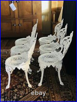 Antique 1900's Very Ornate Victorian Cast Garden Chairs By Atlanta Stove Works