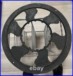 Antique 1901 Cast Iron Floor Stove Pipe Grate 15.7 2-Pc Center Pc Doesn't Lock