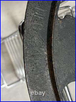 Antique 1901 Cast Iron Floor Stove Pipe Grate 15.7 2-Pc Center Pc Doesn't Lock