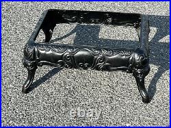 Antique 1909 Home Ornate Cast Iron Metal Stove Base For Coffee Table Industrial